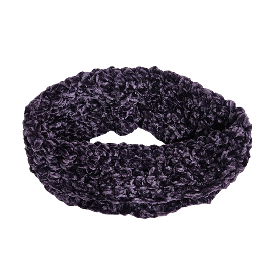 Cuello tejido con lana terciopelo