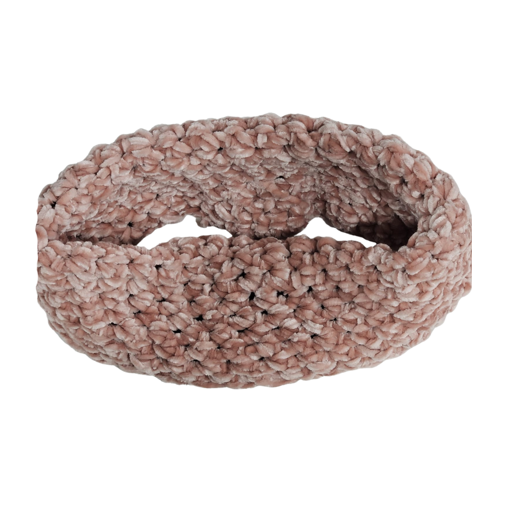 Cuello tejido con lana terciopelo